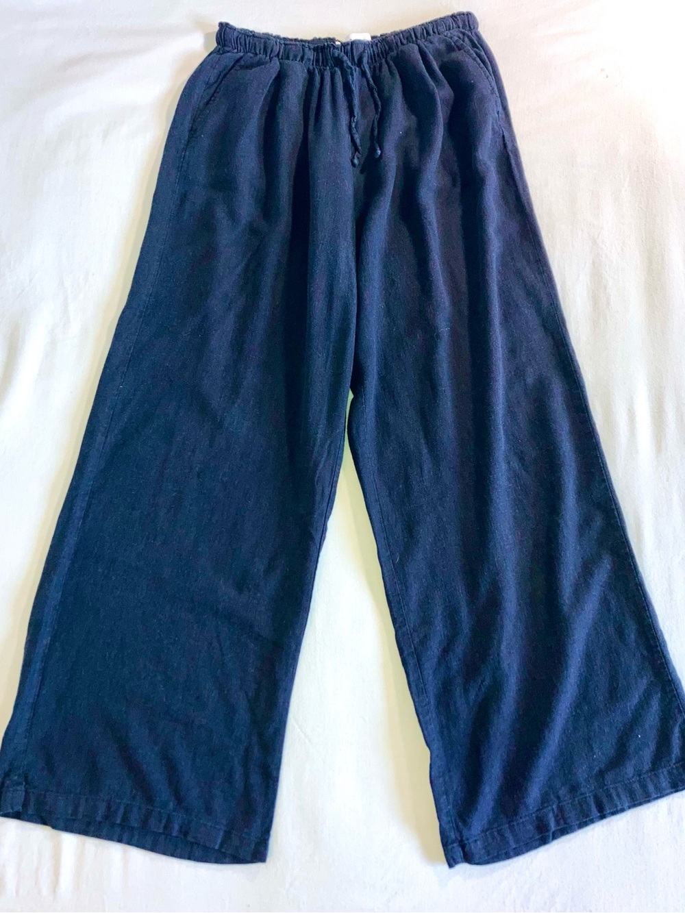 Bershka Black Wide-Leg Pull-On Pants